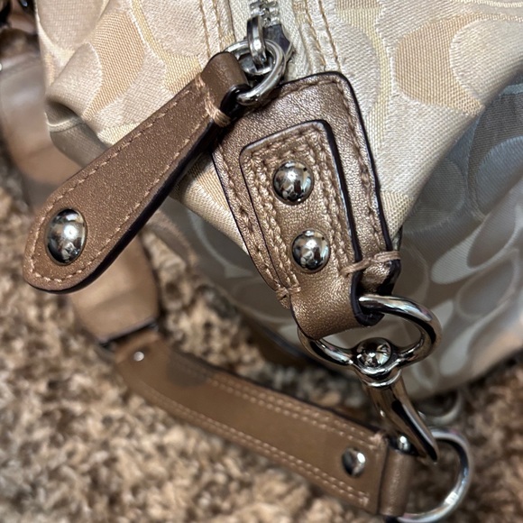 Coach Ashley Beige and Brown Women's Bag - Picture 6 of 16